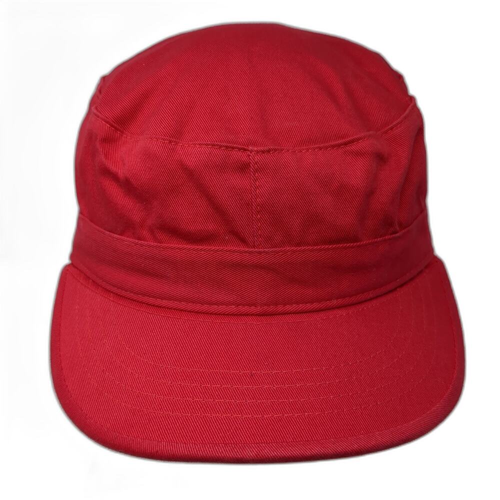 Ethos Fitted Cadet Army Cap Red Medium Solid Outdoor Casual Blank